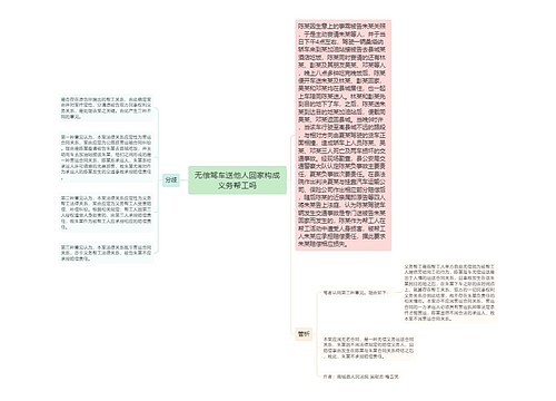 无偿驾车送他人回家构成义务帮工吗