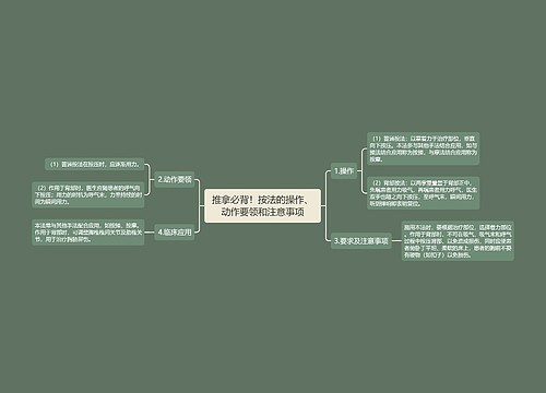 推拿必背！按法的操作、动作要领和注意事项