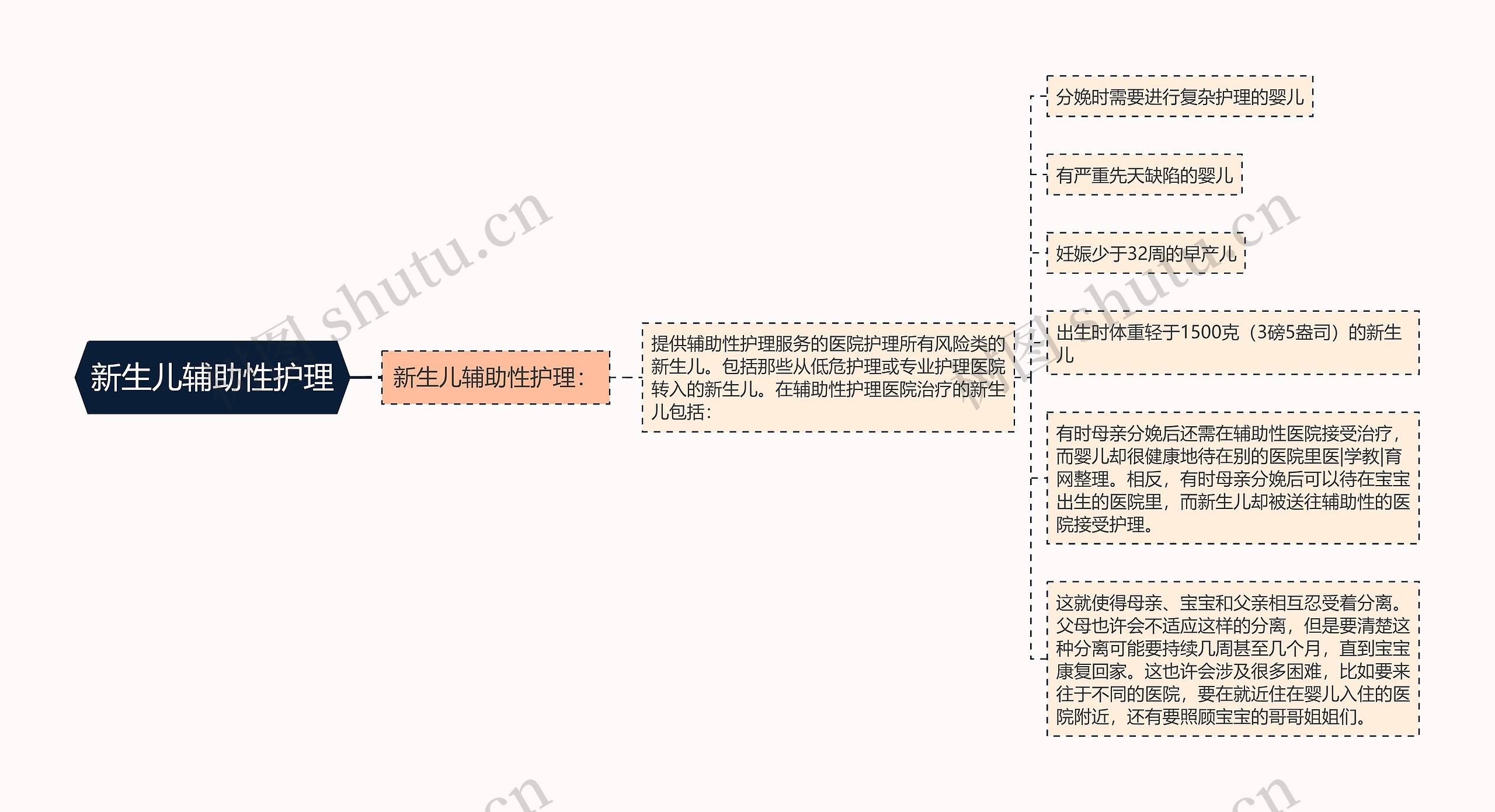 新生儿辅助性护理思维导图