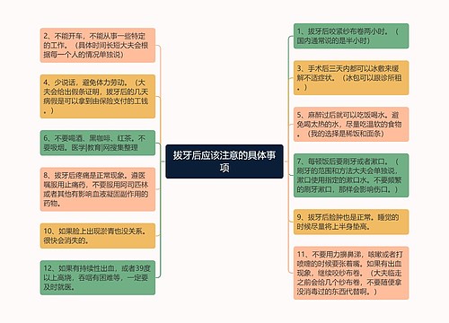 拔牙后应该注意的具体事项