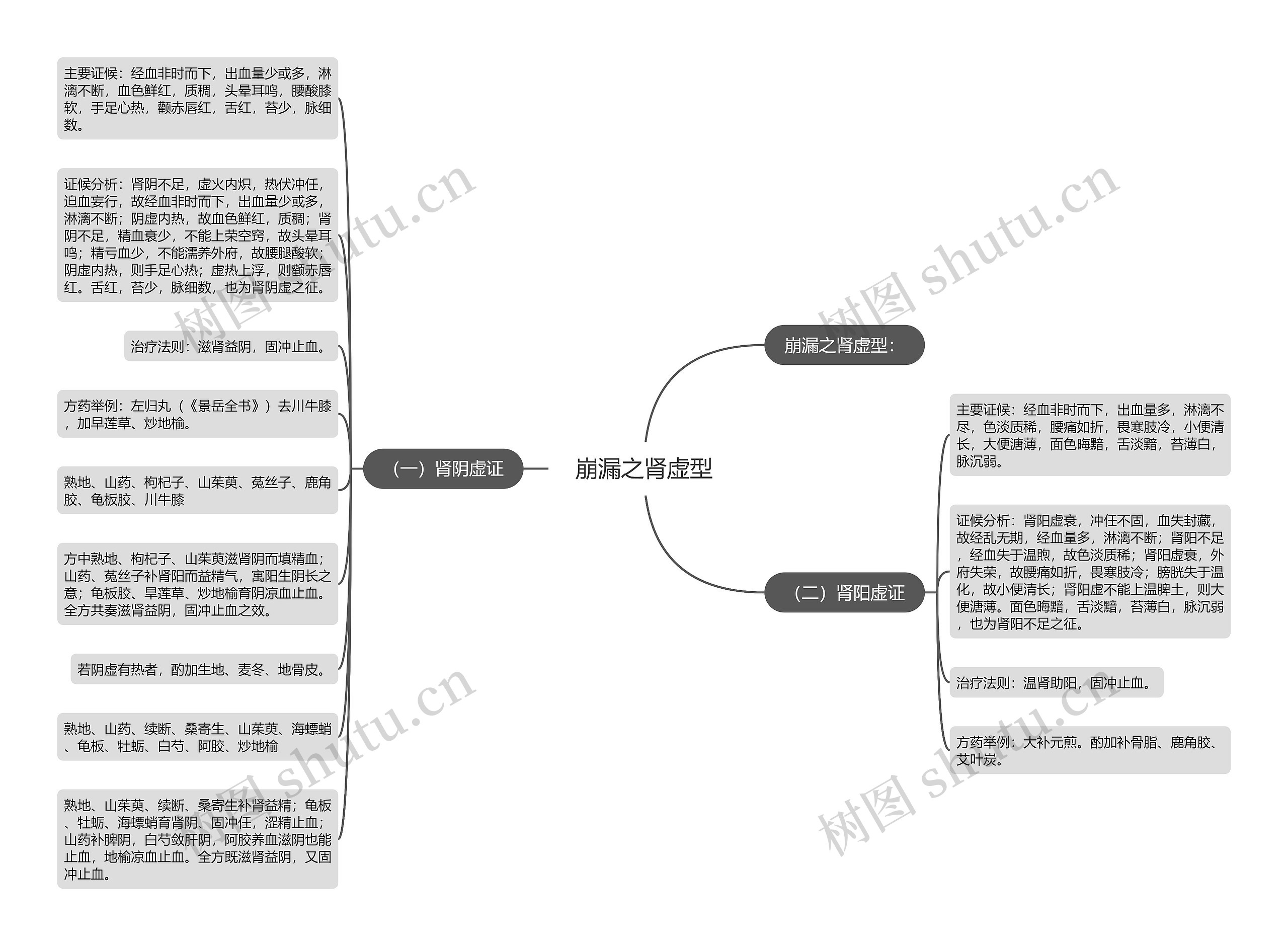 崩漏之肾虚型思维导图