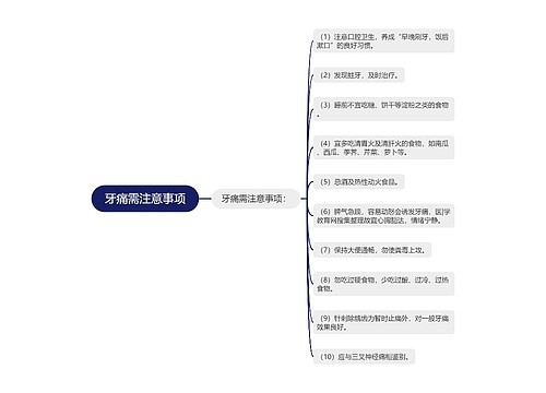 牙痛需注意事项