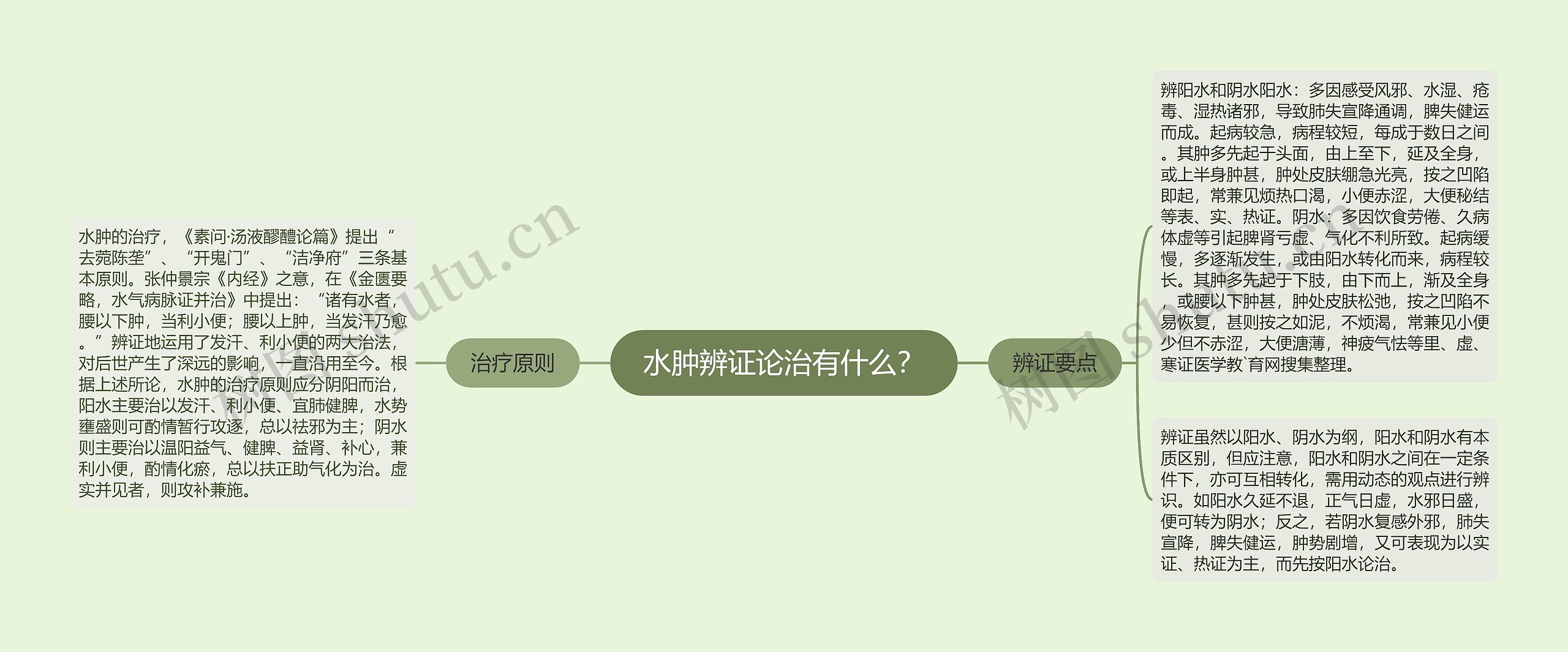 水肿辨证论治有什么？思维导图