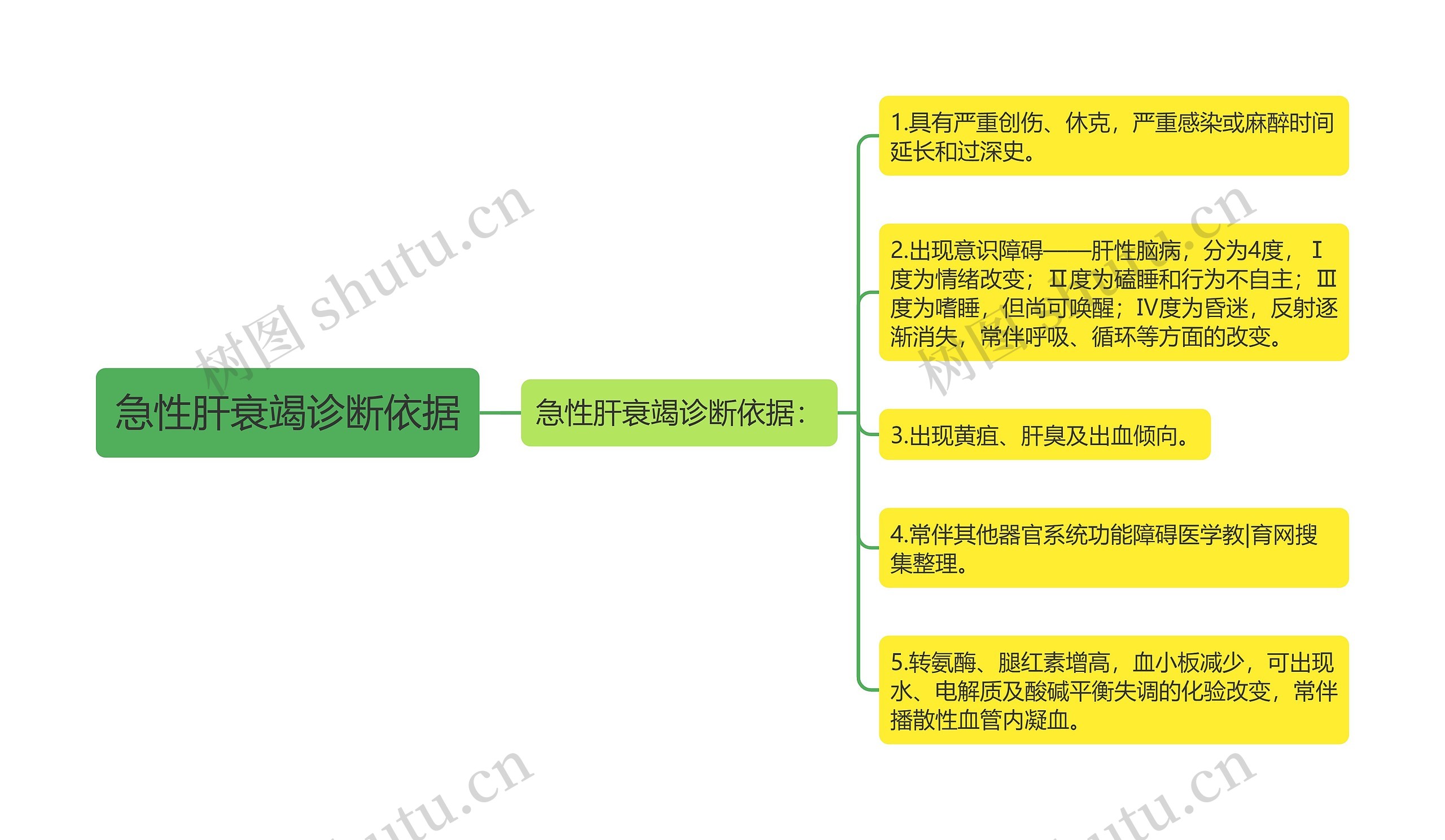 急性肝衰竭诊断依据思维导图