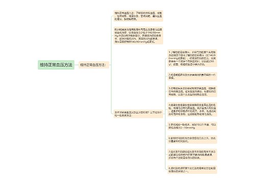 维持正常血压方法