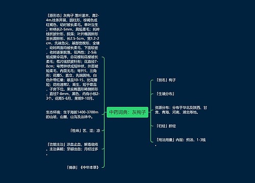 中药词典：灰栒子