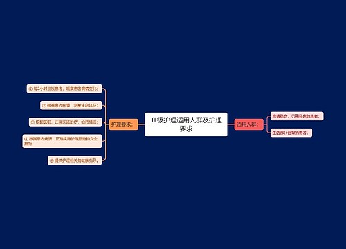 Ⅱ级护理适用人群及护理要求