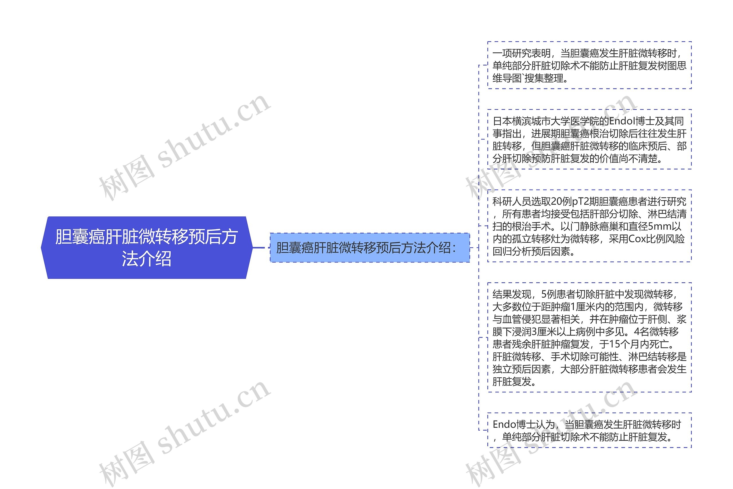 胆囊癌肝脏微转移预后方法介绍思维导图