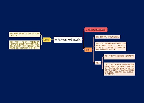 三焦的部位及生理功能