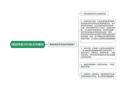 镍铬烤瓷牙的缺点有哪些