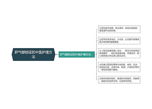 肝气郁结证的中医护理方法