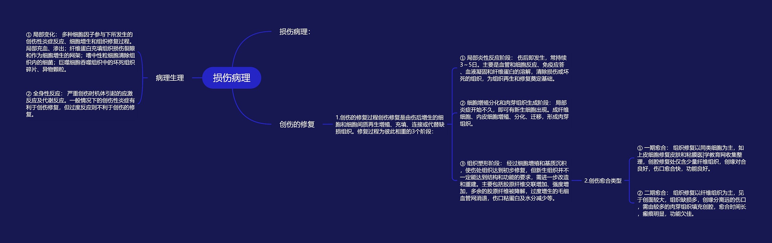 损伤病理思维导图