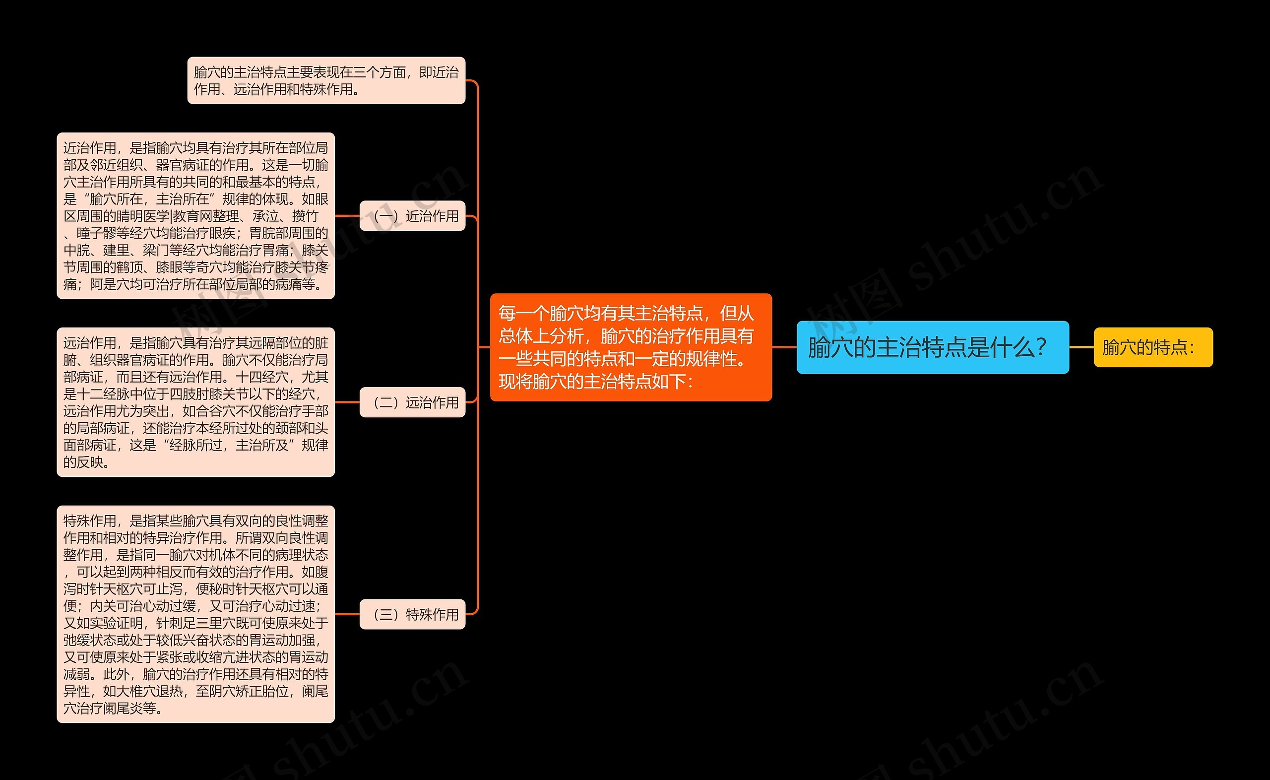 腧穴的主治特点是什么？