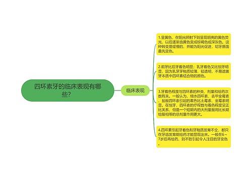 四环素牙的临床表现有哪些？