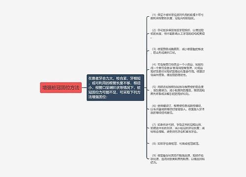 增强桩冠固位方法