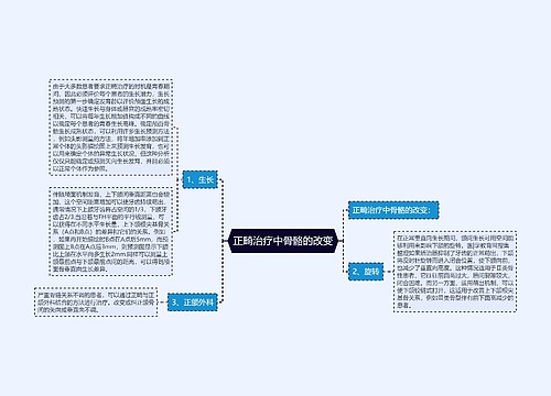 正畸治疗中骨骼的改变