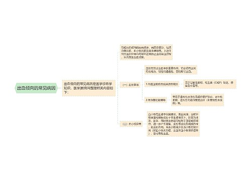 出血倾向的常见病因