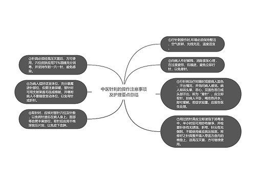 中医针刺的操作注意事项及护理要点总结