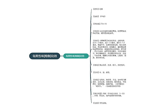 皂荚性味|炮制|功效