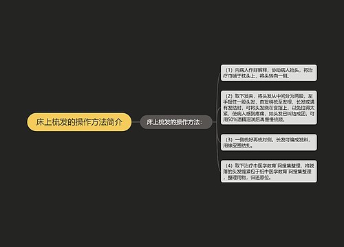 床上梳发的操作方法简介