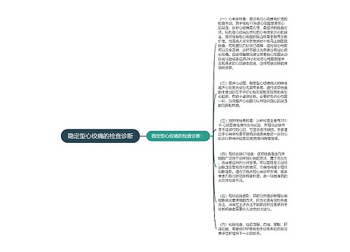 稳定型心绞痛的检查诊断