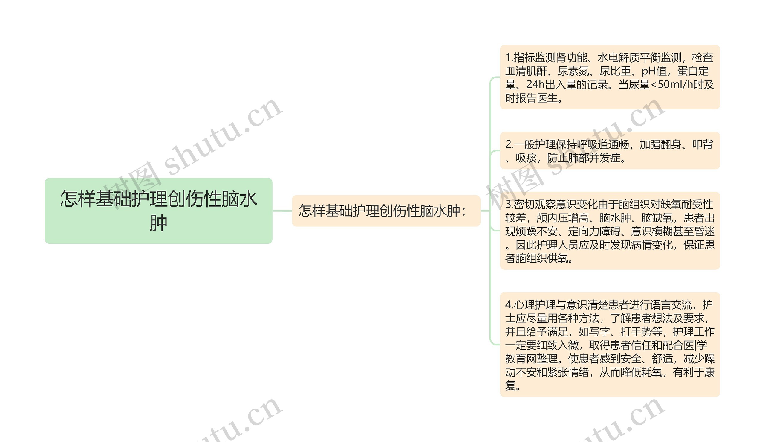 怎样基础护理创伤性脑水肿思维导图