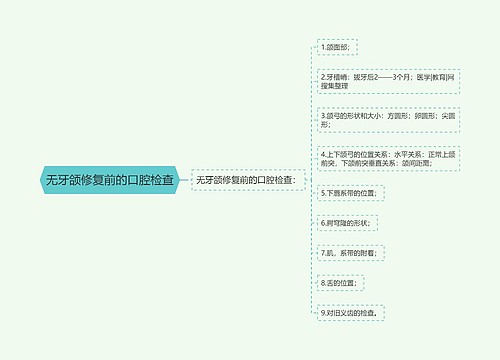 无牙颌修复前的口腔检查