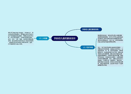 学龄前儿童的膳食安排