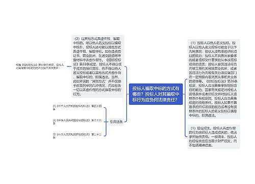 投标人骗取中标的方式有哪些？投标人对其骗取中标行为应负何法律责任？