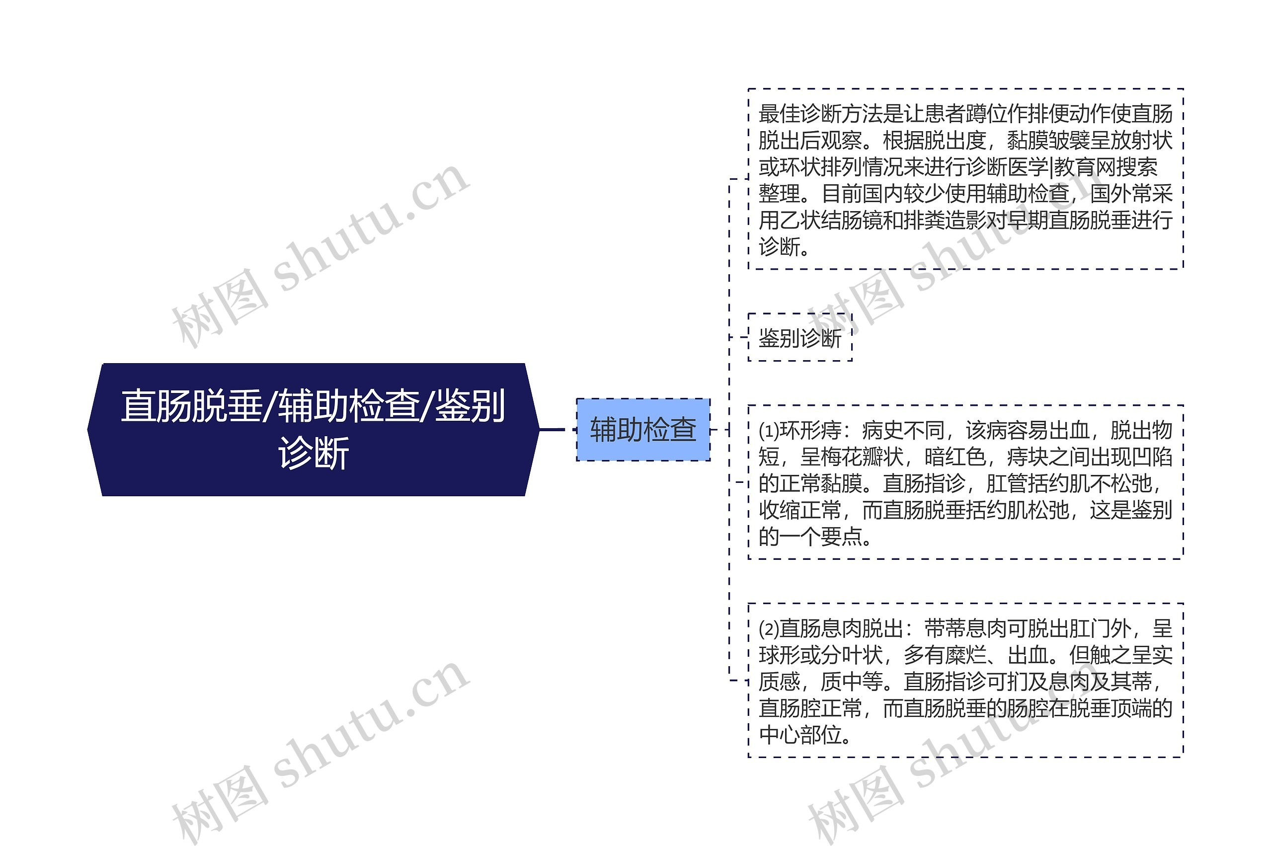 直肠脱垂/辅助检查/鉴别诊断思维导图