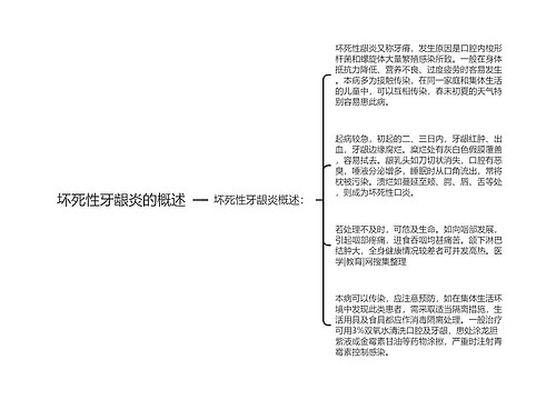 坏死性牙龈炎的概述