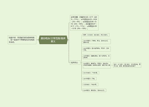 蛋白电泳/正常范围/临床意义