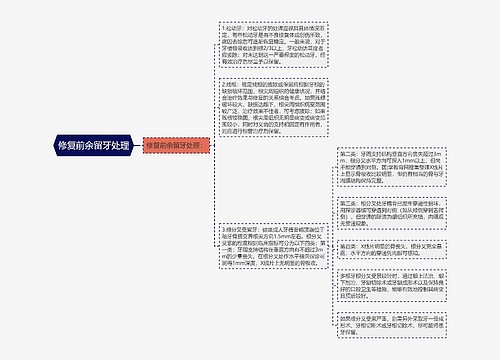 修复前余留牙处理