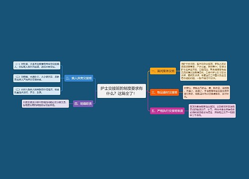 护士交接班的制度要求有什么？这篇全了！