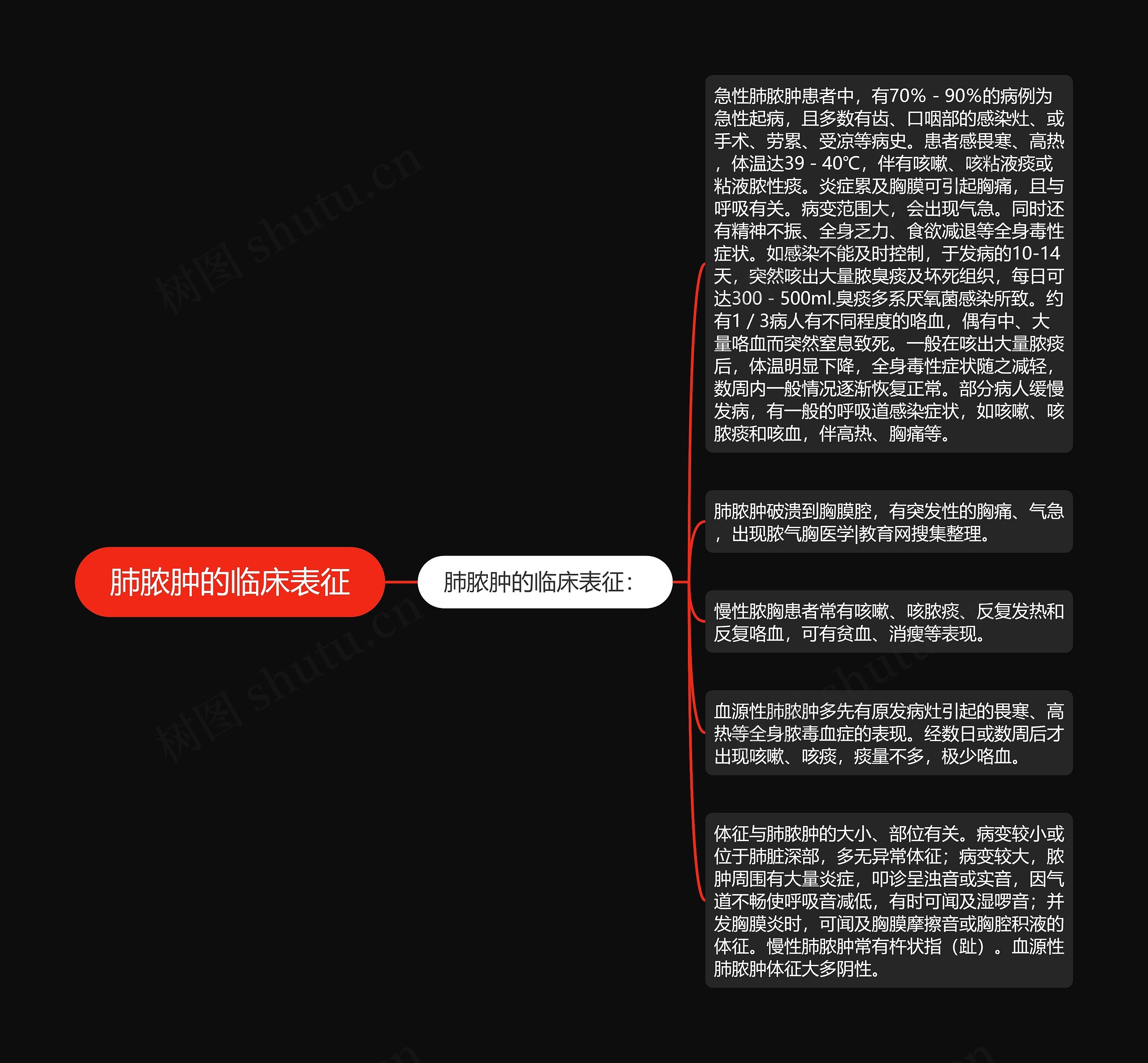 肺脓肿的临床表征