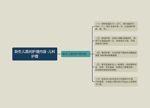 新生儿晨间护理内容-儿科护理