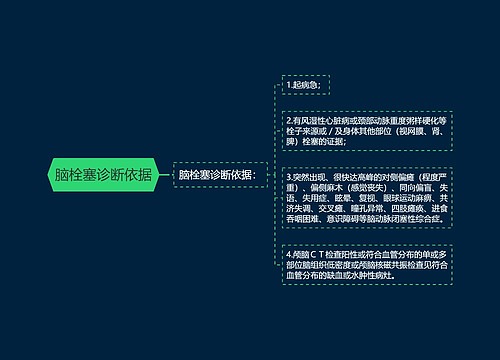 脑栓塞诊断依据