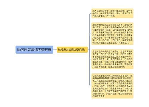 输液患者病情突变护理