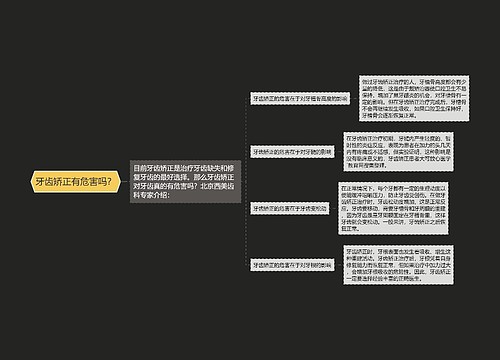 牙齿矫正有危害吗？