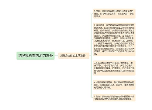 结肠镜检查的术前准备