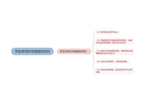 牙挺使用时须遵循的规则