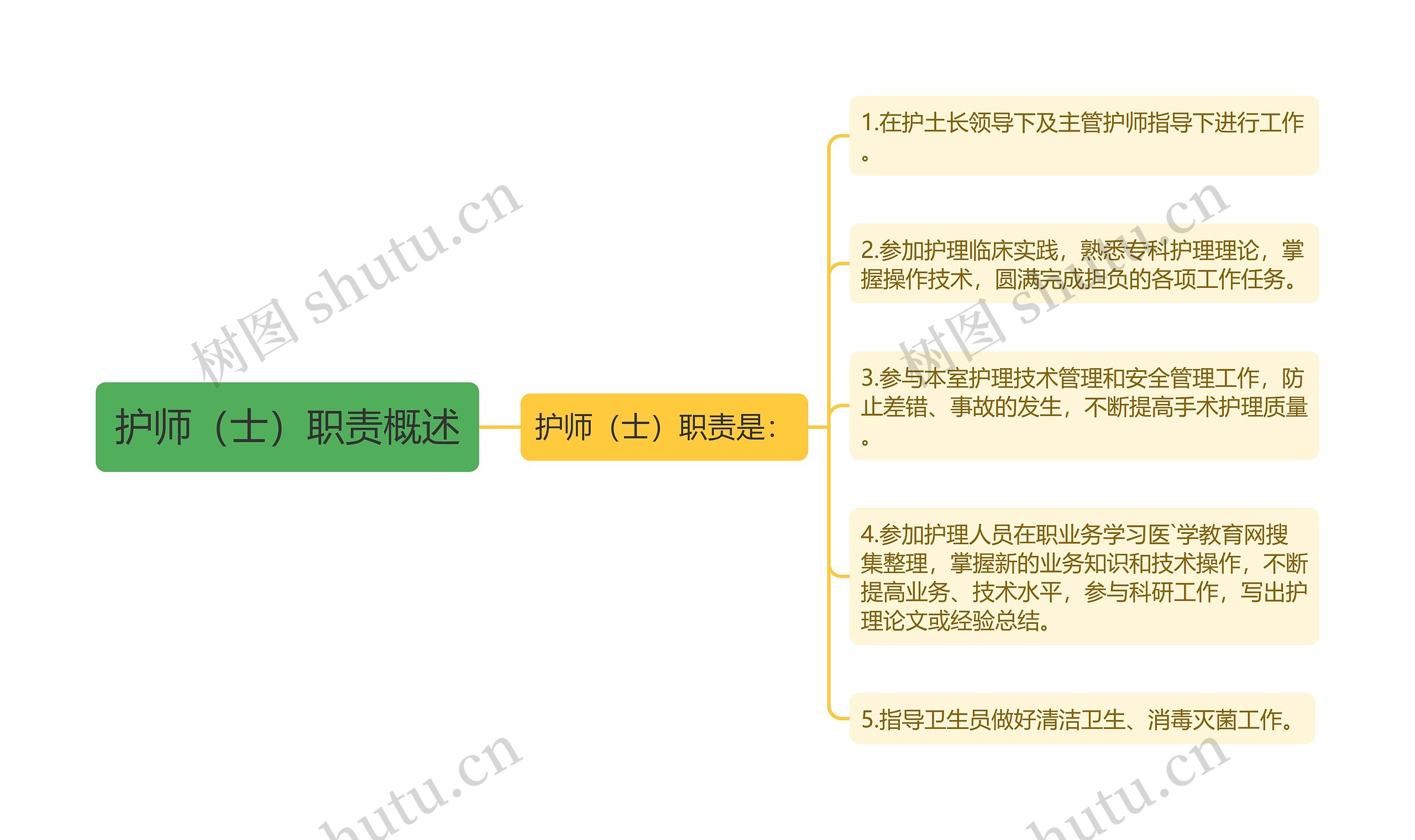 护师（士）职责概述思维导图