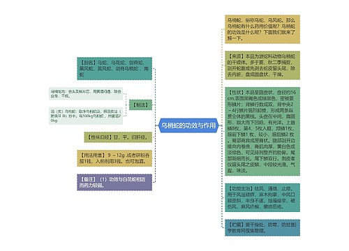 乌梢蛇的功效与作用