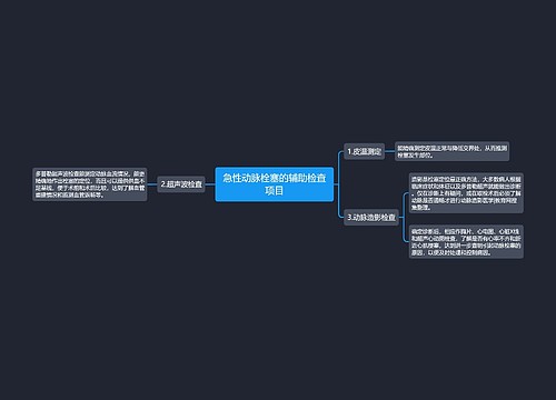 急性动脉栓塞的辅助检查项目