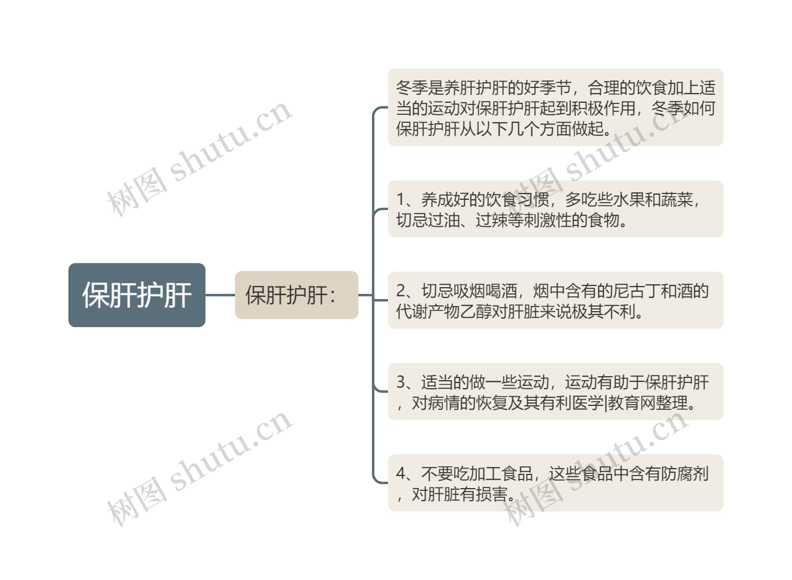 保肝护肝思维导图