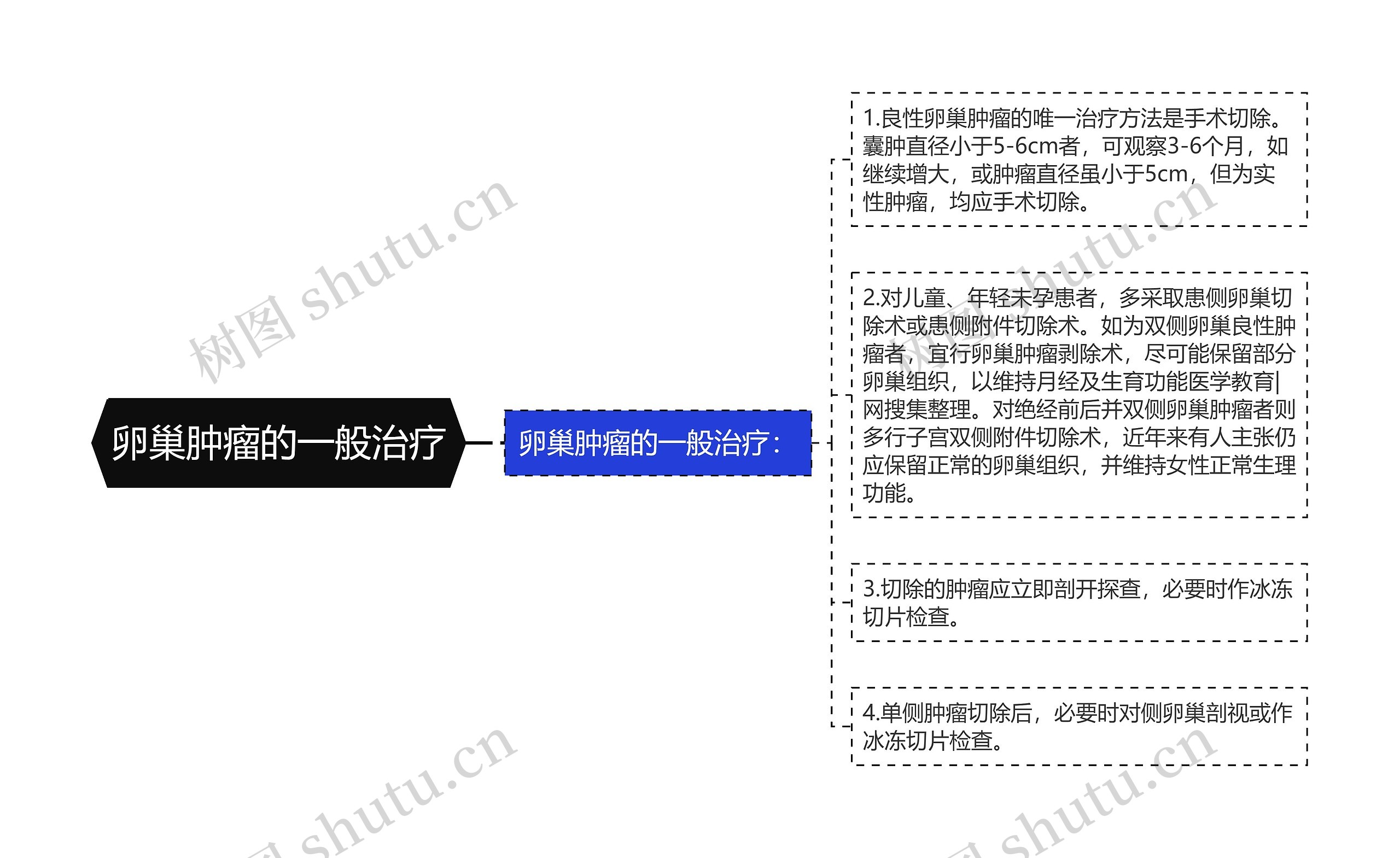 卵巢肿瘤的一般治疗思维导图