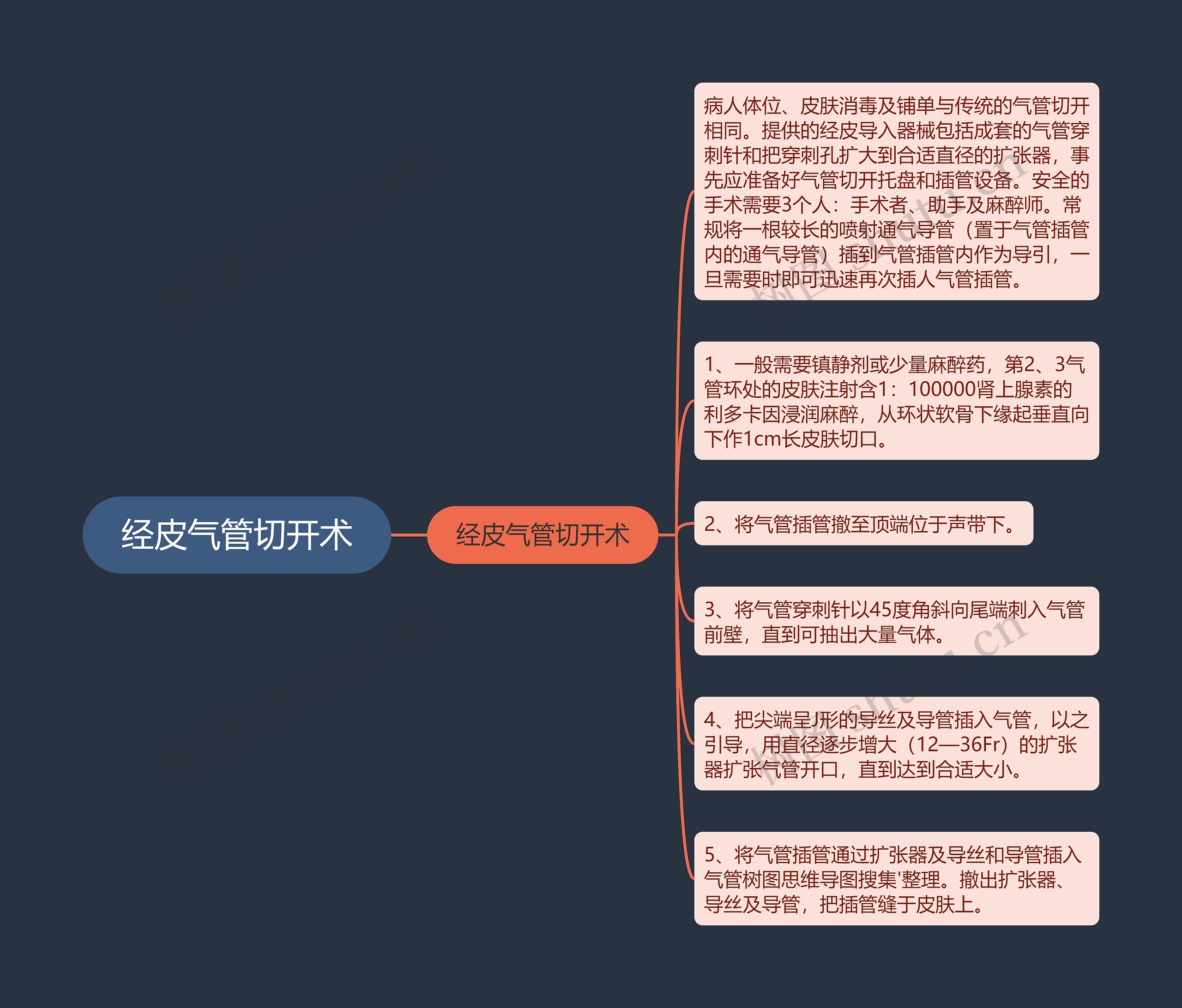 经皮气管切开术思维导图