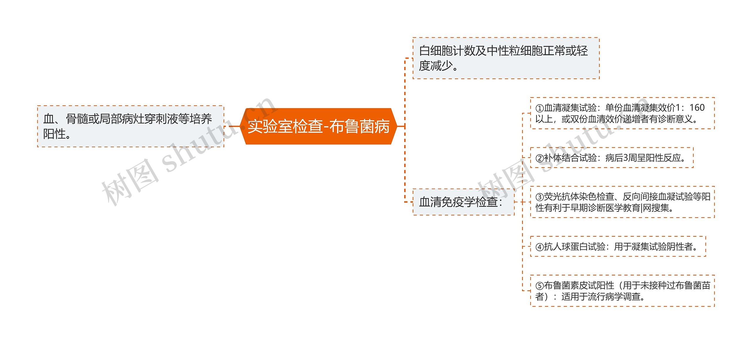 实验室检查-布鲁菌病思维导图