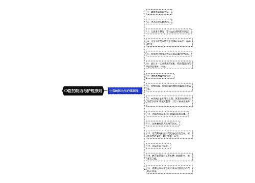 中医的防治与护理原则