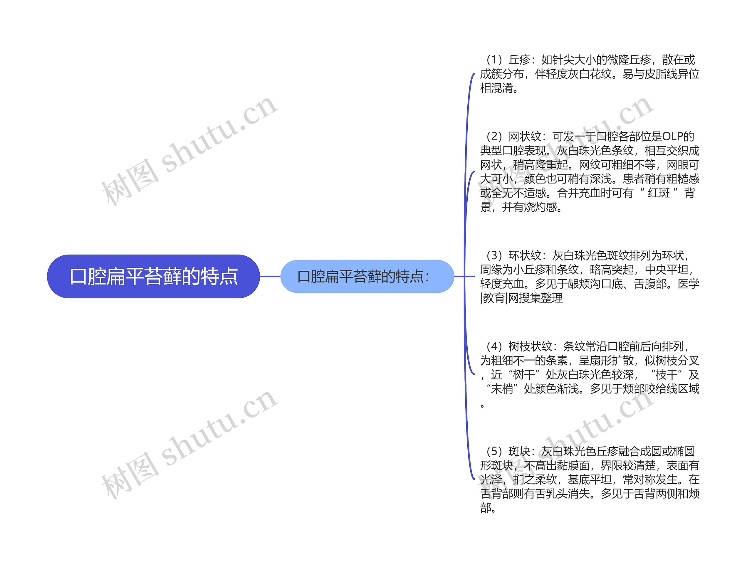 口腔扁平苔藓的特点